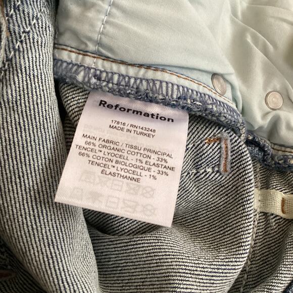 Reformation Liza High Rise Button Fly Straight Leg Jeans Malta 29 NWT - Picture 12 of 12